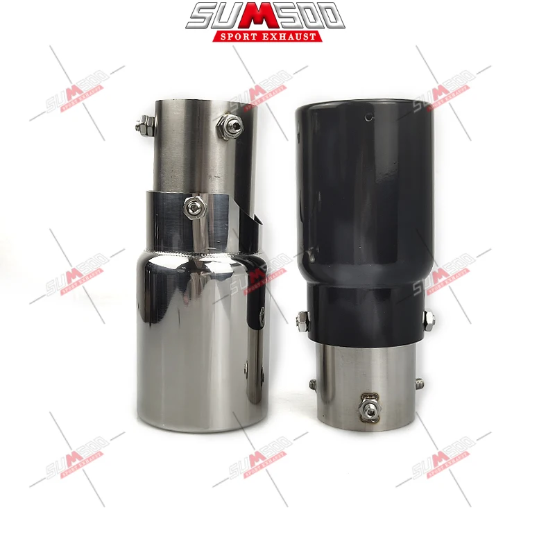 Inlet Adjustable Angle Adjustable Stainless Steel Automobile Exhaust Tip Muffler Tail Throat 38-54mm SUMSOO