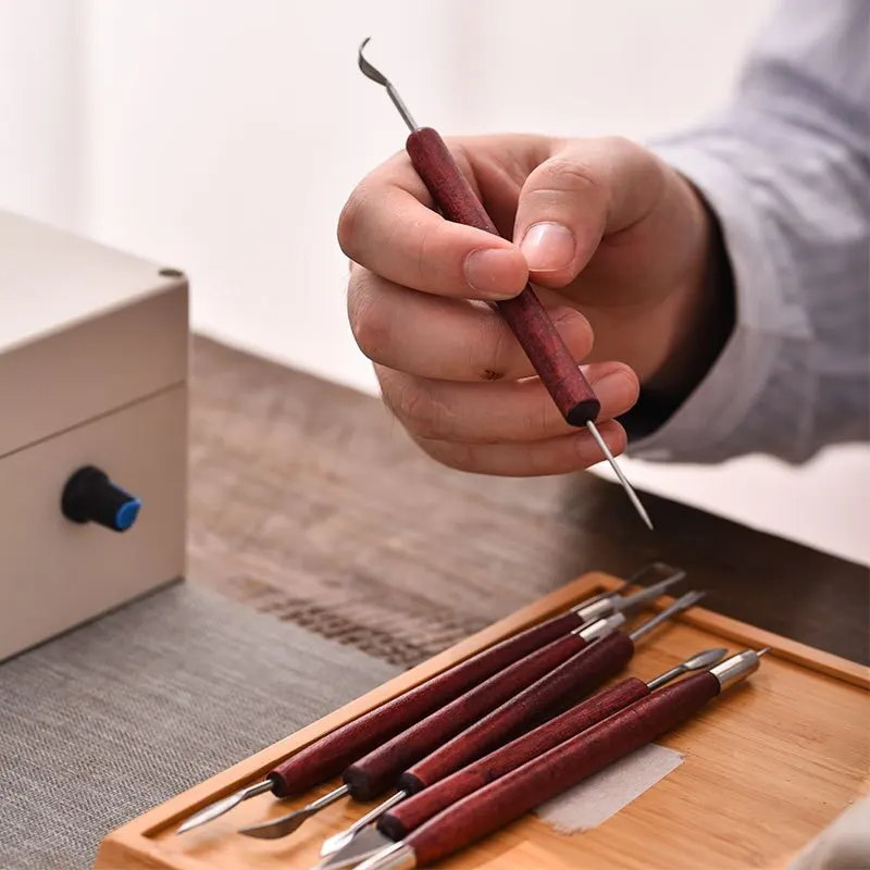 Strumenti Scultura Argilla 4 Pezzi | Acciaio Inox Per Ceramica | Con Punte A Sfera Di Diverse Misure