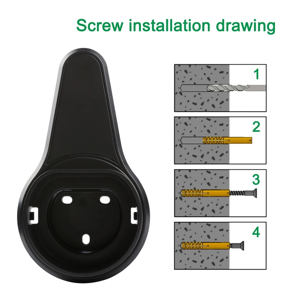 MCEVKELN Wallbox Support Mural de Cable Type 2| Support de Type 2 Chargeur  pour Voiture électrique avec Connecteur IEC 62196-2| Organiseur de EV Câble