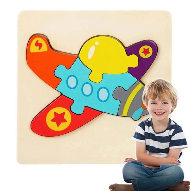 

Toddler Jigsaw Puzzle Smooth Montessori Jigsaw Puzzles Board Toy Burr-free Wooden Montessori Toys Multifunctional Toddler Sensor