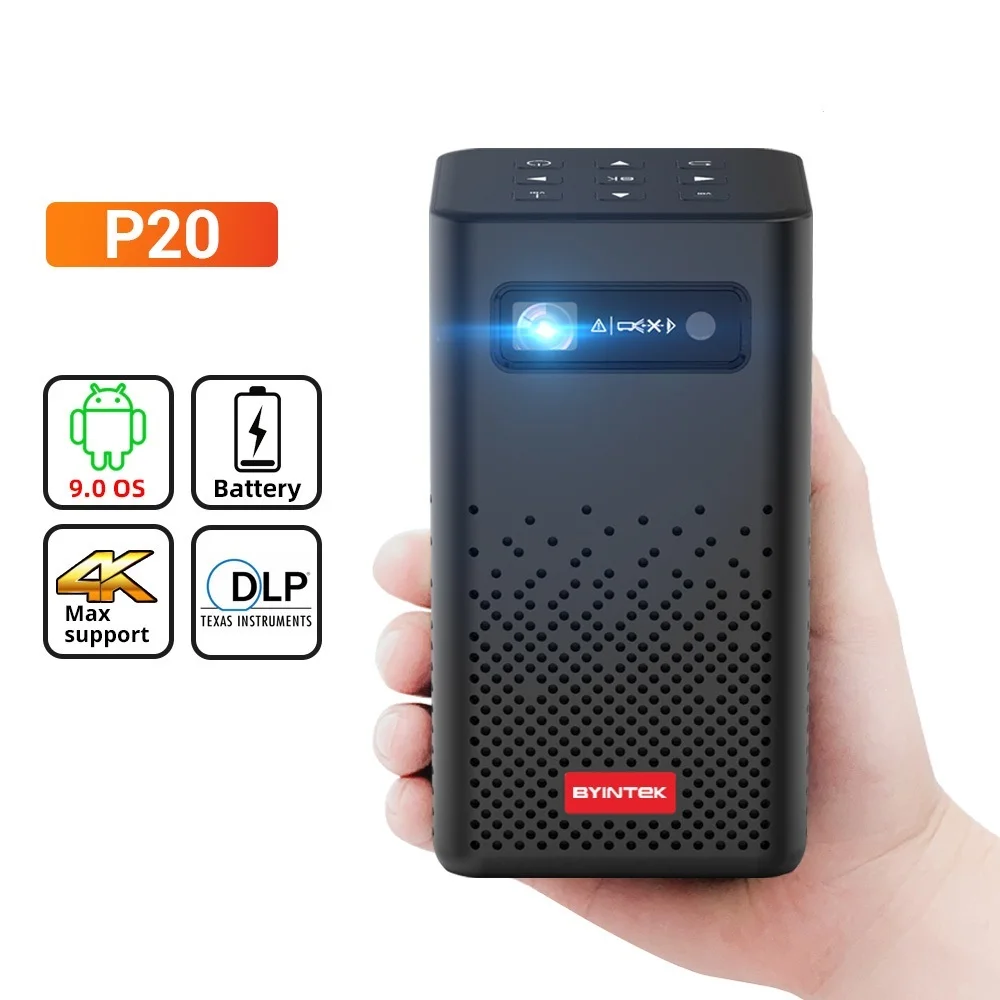 Мини портативный смарт-проектор BYINTEK P20 Android Wi-Fi без экрана |