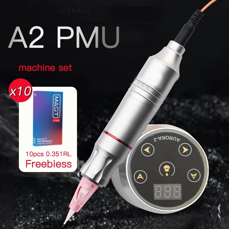 

Professional A2 PMU Rotary Tattoo Pen Machine Set for Cartridge Permanent Makeup Microshading Eyebrow liner Lip Tattoo Supplies