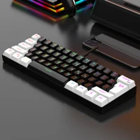 Teclado para juegos con cable al 60%, mini teclado ultra compacto con retroiluminación RGB, teclado pequeño y compacto de 61 teclas resistente al agua para jugadores de PC/Mac - Imagen 2