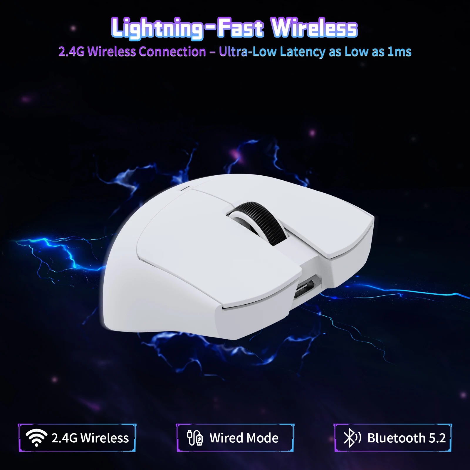 Mouse para jogos sem fio ATTACK SHARK X11SE, tri-modo, 63g