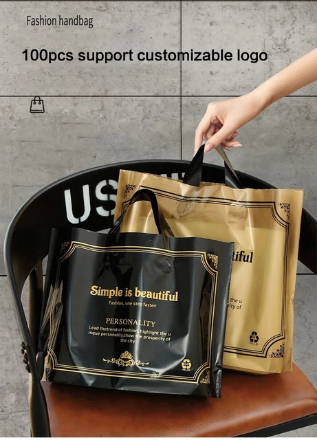 Custom Shopping Bags Logo Wholesale  Customized Shopping Bags Business - Plastic  Bag - Aliexpress