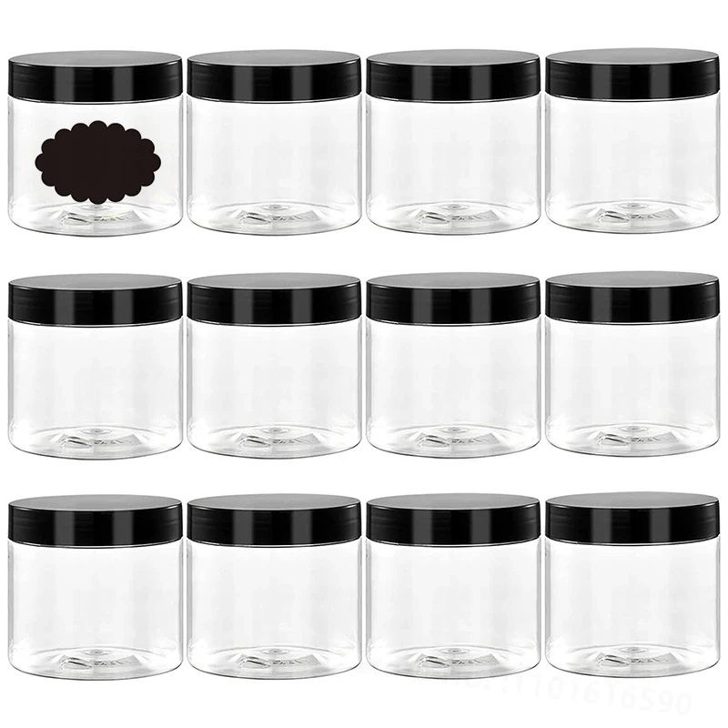 18 Pack 6Oz Empty Slime Containers with Water-Tight Lids, Plastic Slime  Jars