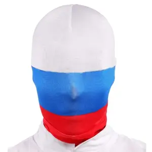 Russian National flag spandex Mask Adult unisex Zentai Costumes Party Halloween Masks Cosplay Costume with zipper
