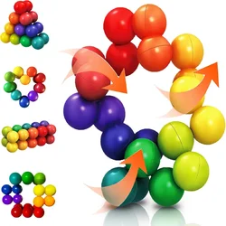 Autistic Children's Sensory Stress Relief Rainbow Ball Toy (1pc Random Color)