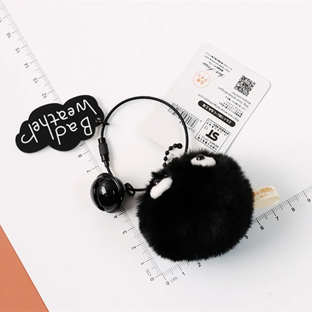 Spirited Away Plush Keychain Toys Miyazaki Hayao Totoro Fairydust Susuwatari Doll Girl Bag Pendant Key Ring Toys for Kids 6