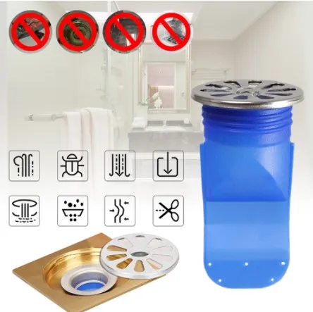 Floor Drain Seal Drain Deodorant Silicone Core Insect Control Back Flow Preventer One Way Valve For Toilet Bathroom Pipes Tube