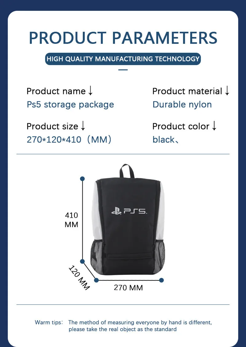 Sac De Transport PS5 – Housse Antichoc Rigide Pour Console PlayStation 5