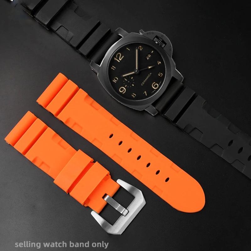Cinturino sportivo in tela e pelle, per Panerai Submersible Cinturino sportivo in tela e pelle, per Panerai Submersible