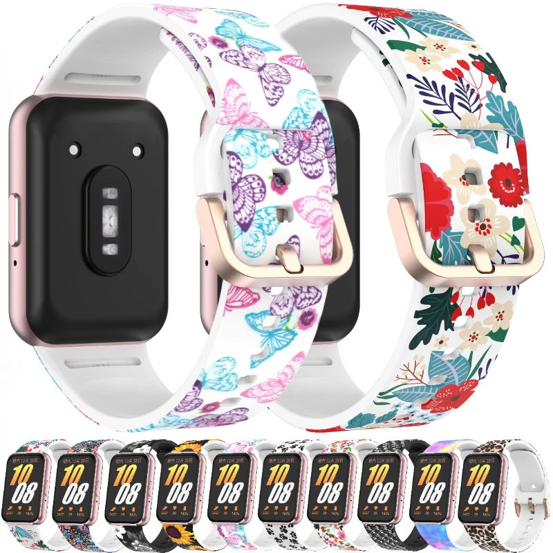 Patterned Silicone Strap - Colored Bracelet Wristband with Printed Design