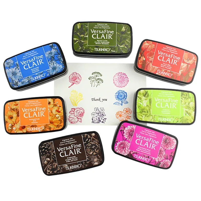 VersaFine CLAIR Quick-Dry Ink Pad - 24 Vibrant Colors for Detailed Stamping and Card Making