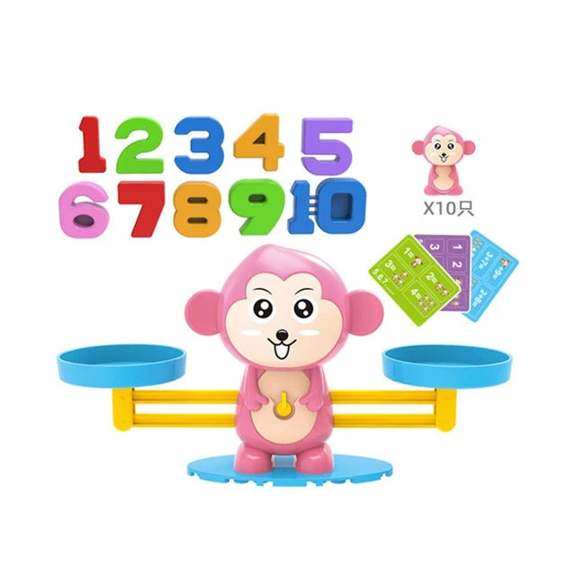 Educational Math Toy Smart Monkey Balance Scale Kids Toy Digital Number Board Game Educational Learning Toys Teaching Material 3
