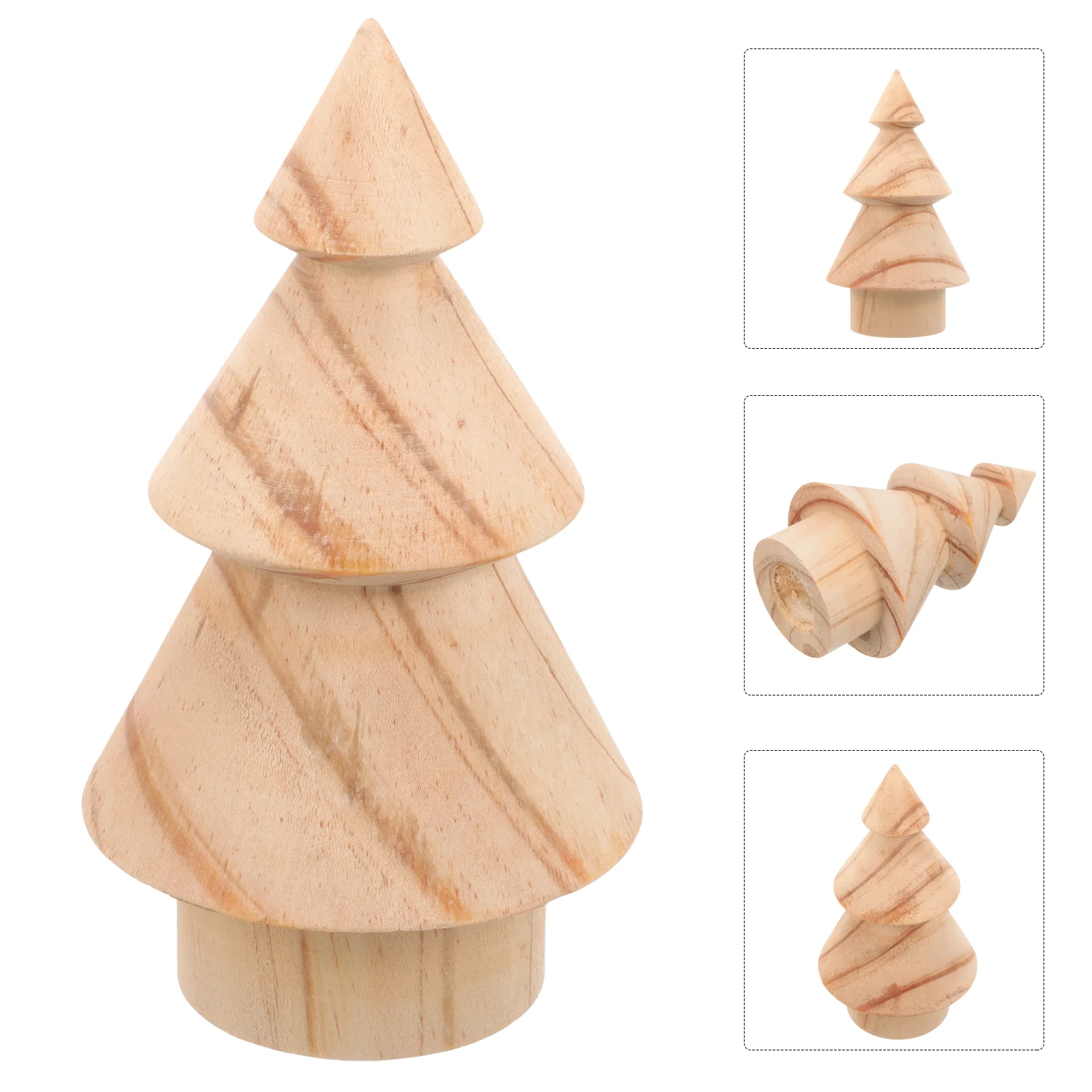 

Wood Trees Decorations Wooden Painting Craft Unfinished Christmas Mini DIY Graffiti Crafts