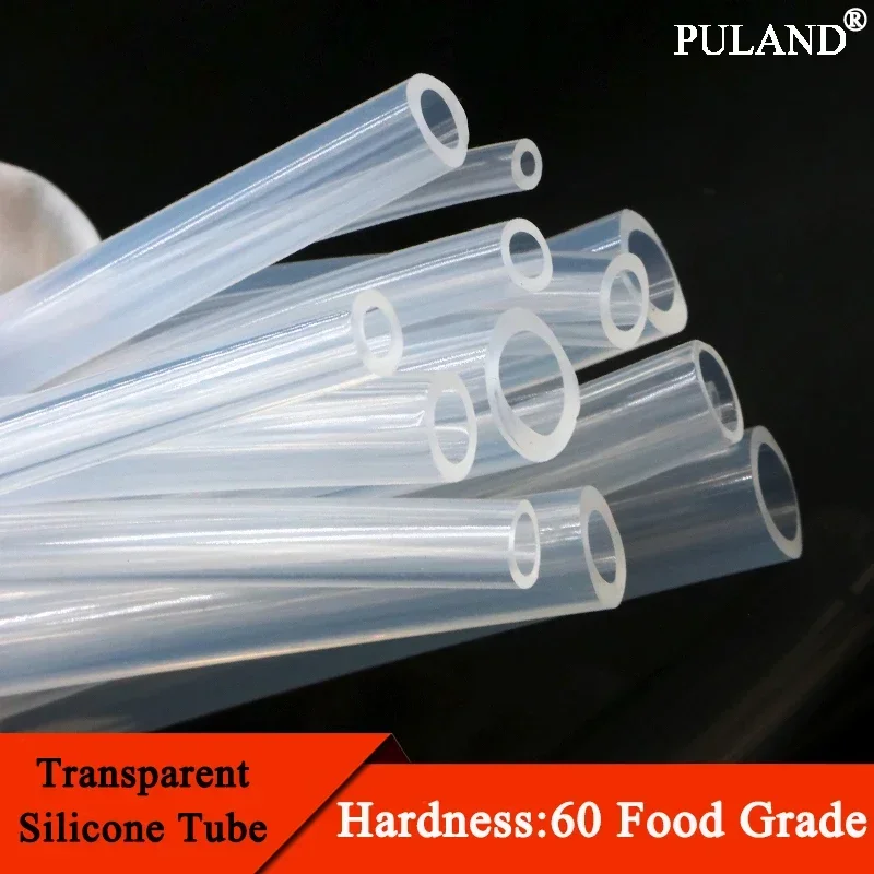 1M 5M 10M Food Grade Silicone Rubber Hose Transparent Flexible Silicone Tube Diameter 2 4 5 6 7 8 9 10 11 12 14 16mm Clear Tube