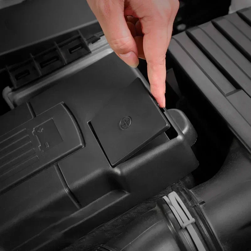 Couvercle De Protection Batterie Moteur Pour Skoda, VW, Seat - ABS Noir, 30x18x5.5 Cm, Adhésif Double Face