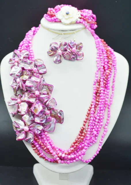 affordable high-quality fashion jewelry set with freshwater pearls