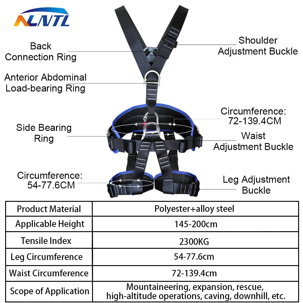 Five Point Work Safety Belt safety harnesses CE High-altitude Full Body Harness Rock Climbing Training Rescue Electrician Construction Equipment