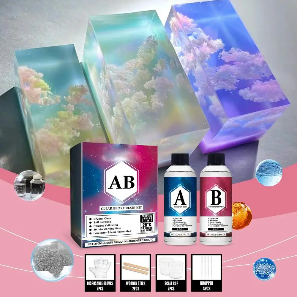 Description Picture 3 of itemEpoxy Resin Kit Self-Leveling Crystal Clear Epoxy Resin Crystal Clear & Self-Leveling Epoxy Resin For Craft River Table Wood