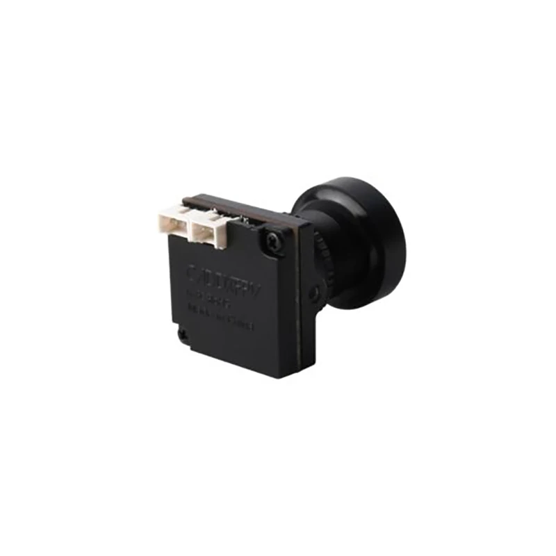 Vue de dessus de la Caddx Ratel 2 Night Vision FPV Camera 1500TVL Starlight HDR montrant ses connecteurs et son design compact.