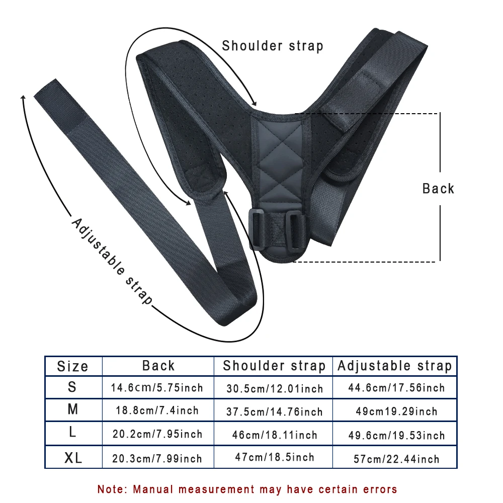 Back Posture Correction Belt Hunchback Corrector Adult Men and Women Sitting Posture Correction Belt Shoulder Straight Back 6