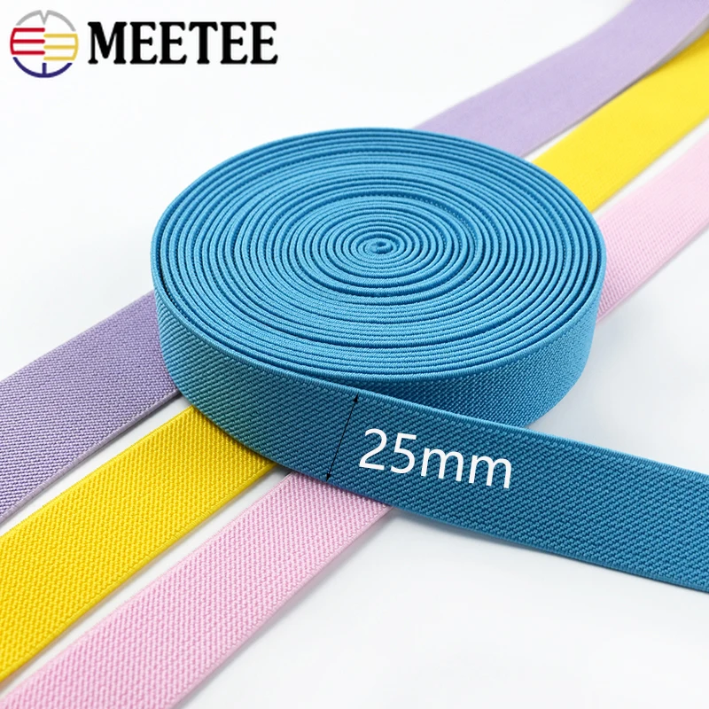 Lot De 2 Bandes élastiques à Coudre 25 Mm X 10 M – Élastique Caoutchouc Pour Vêtements, Sacs, Couture DIY