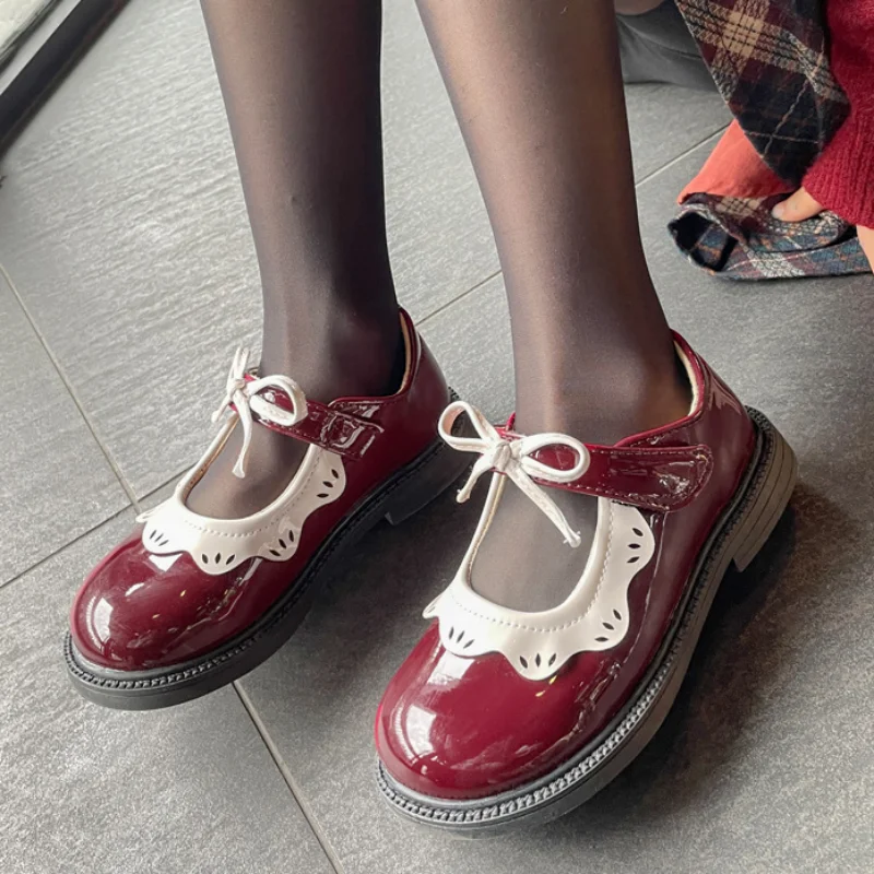 Girls' Small Patent Leather Shoes Spring Autumn New Korean Version Bowknot Princess Shoes Kids Chaussure Enfant Fille