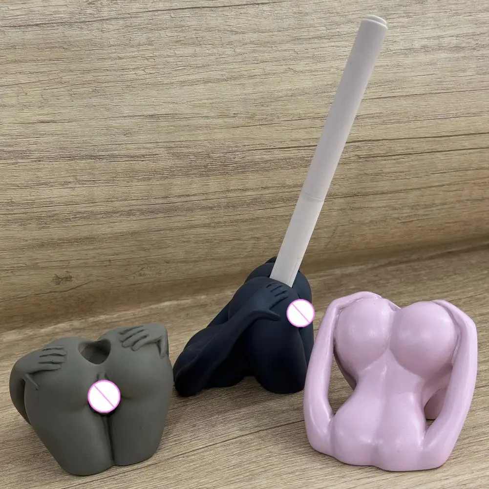 Sexy Ass Pen Holder 3D Funny Ass Pencil Pen Stand Synthetic Resin Butt-shaped Holder Desk Organizer Office Home Decor pen holder desk organizer pen and brush holder