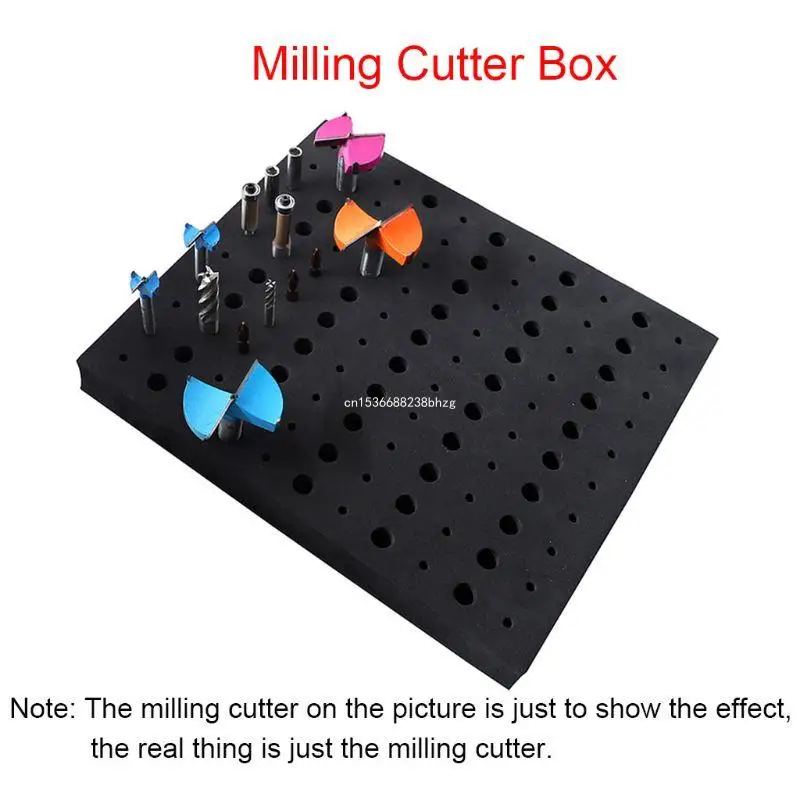 

110 Holes Router Bit Tray Storage Holder for 1/4'' Shank Milling Cutters EVA Foam Brill Bits Dropship