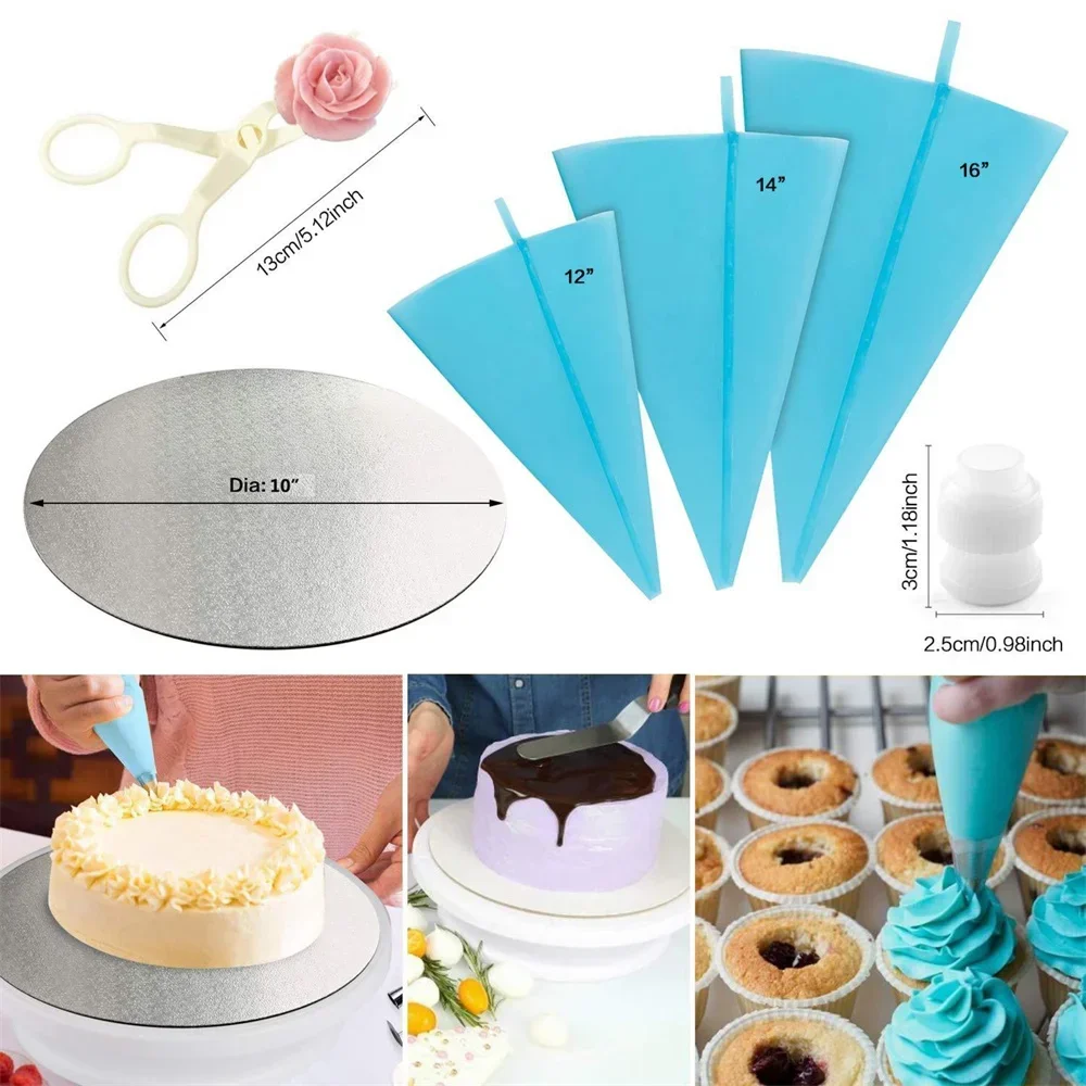 

83 Pieces Home Pastry Cake Decoration Tool Kit Baking Set Stainless Steel Ice Coloring Utensils Piping Nozzle Pastry Bag Fondant
