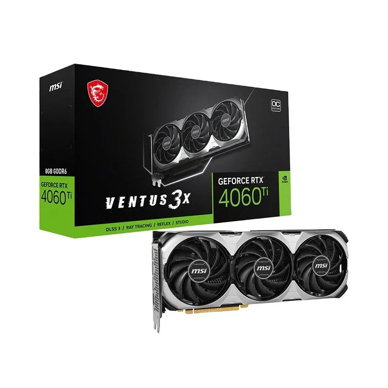 Msi Ventus Geforce Rtx 4060 Ti 8Gb Gddr6 Pci Express 4.0X8 Scheda Video Atx Rtx 4060 Ti Ventus 3X 8G Oc