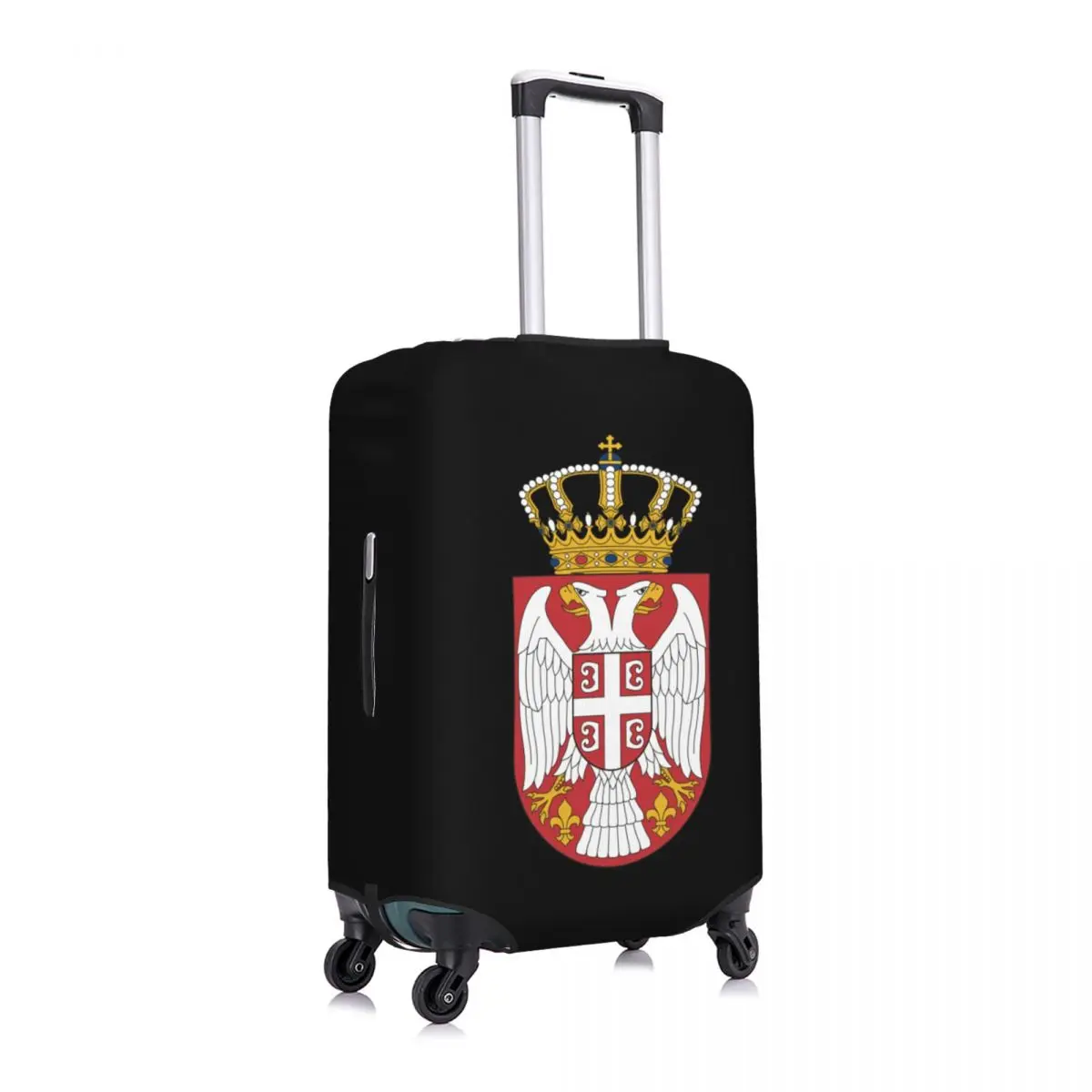 Coat Of Arms Of Serbia Luggage Cover Cute Serbian Proud Suitcase Protector Covers Suit For 18-32 inch
