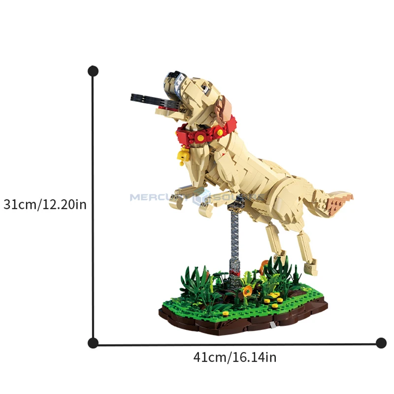 Labrador Retriever Building Blocks Front View