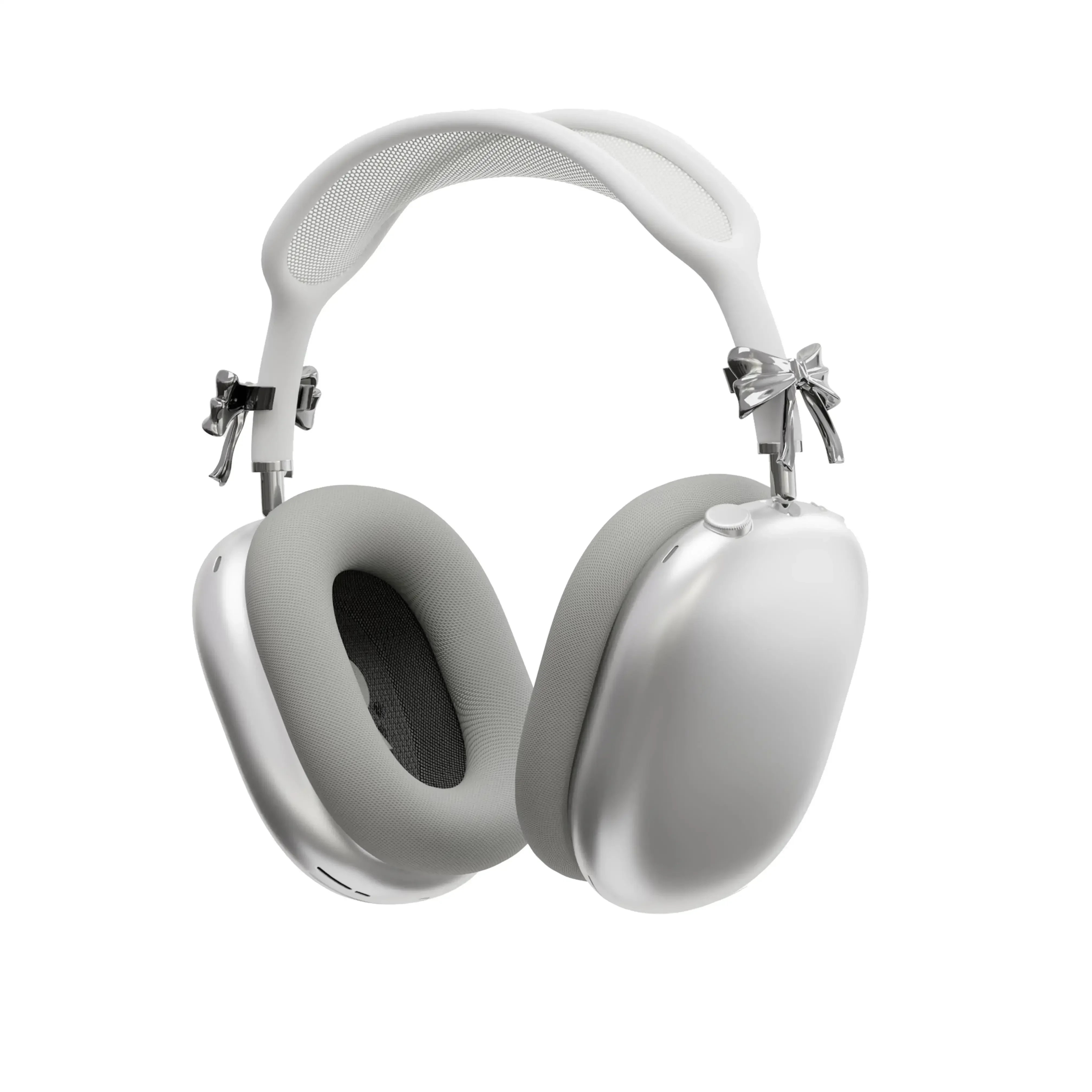For AirPods Max Case Y2k Custom Sliver Bow Headphone Accessory
