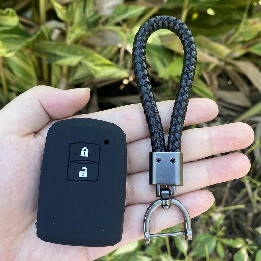 Silicone Rubber Car Key Cover Case Bag Holder Shell for Toyota Camry RAV4 Yaris Avalon Auris 2 Buttons Smart Car Key key case key case cover car key shell remote control case cover