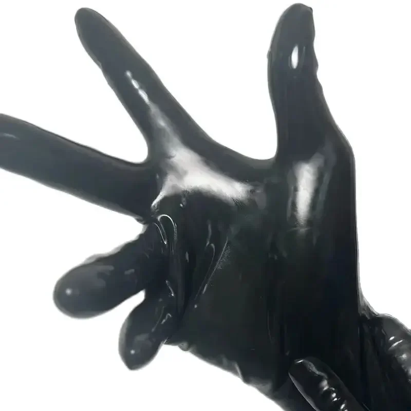 Women Cosplay Costume Gloves Latex Pants Underwear