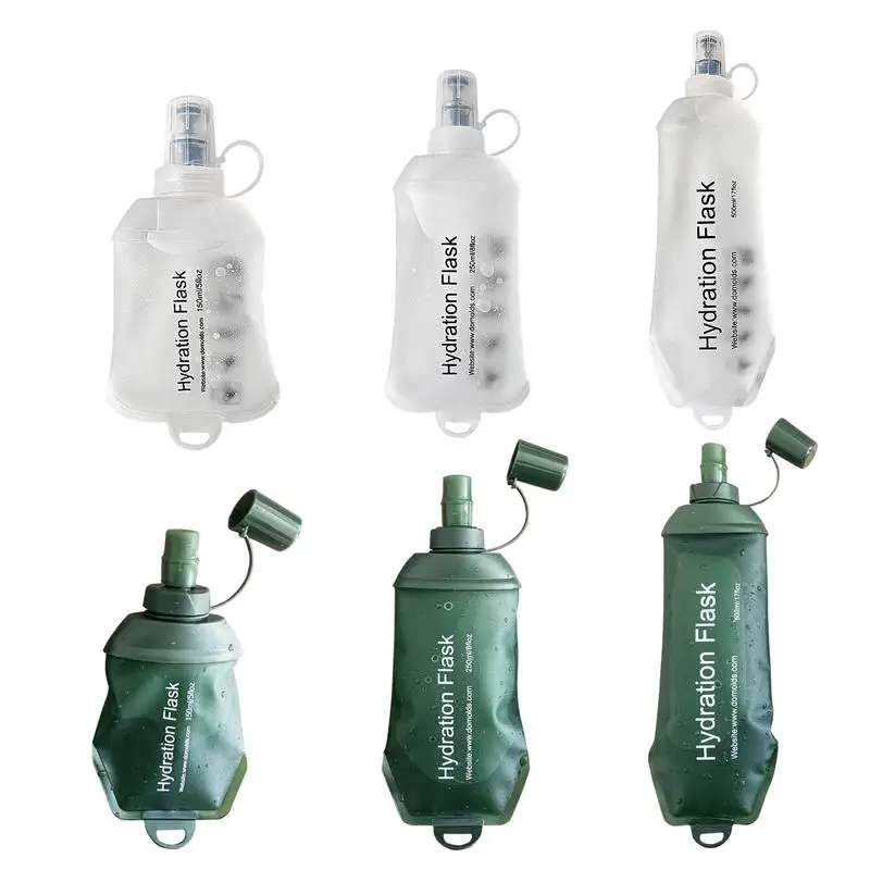 Bouteille D'eau Pliable En TPU - Souple, Légère, Parfaite Pour Le Sport ! Course, Rando, Vélo (250ml Ou 500ml)