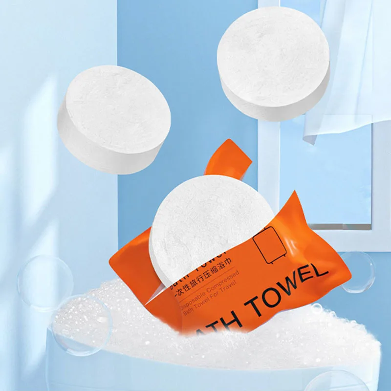 Compressed Bath Towel Disposable Towel Pure Cotton Extra Thick Face Towel Travel Bath Towel Portable Individual Packaging