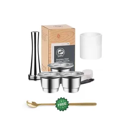 Stainless Steel Reusable Coffee Capsule (3 capsule 1t 1d)