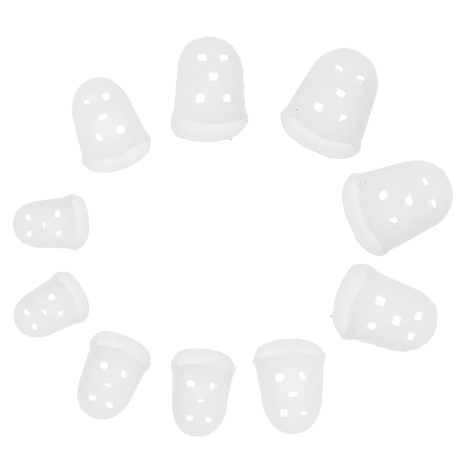 10 Pcs Thumb Piano Cover Finger Cots Kalimba Sleeve Air Fingertip Protectors Silica Gel Silicone Caps