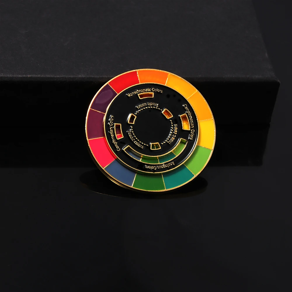 Spilla Smaltata Con Ruota Di Colore Creativo La Ruota Rotante Si Muove Bene Spilla Con Badge Per Zaini Accessori Per Giacche Estetiche