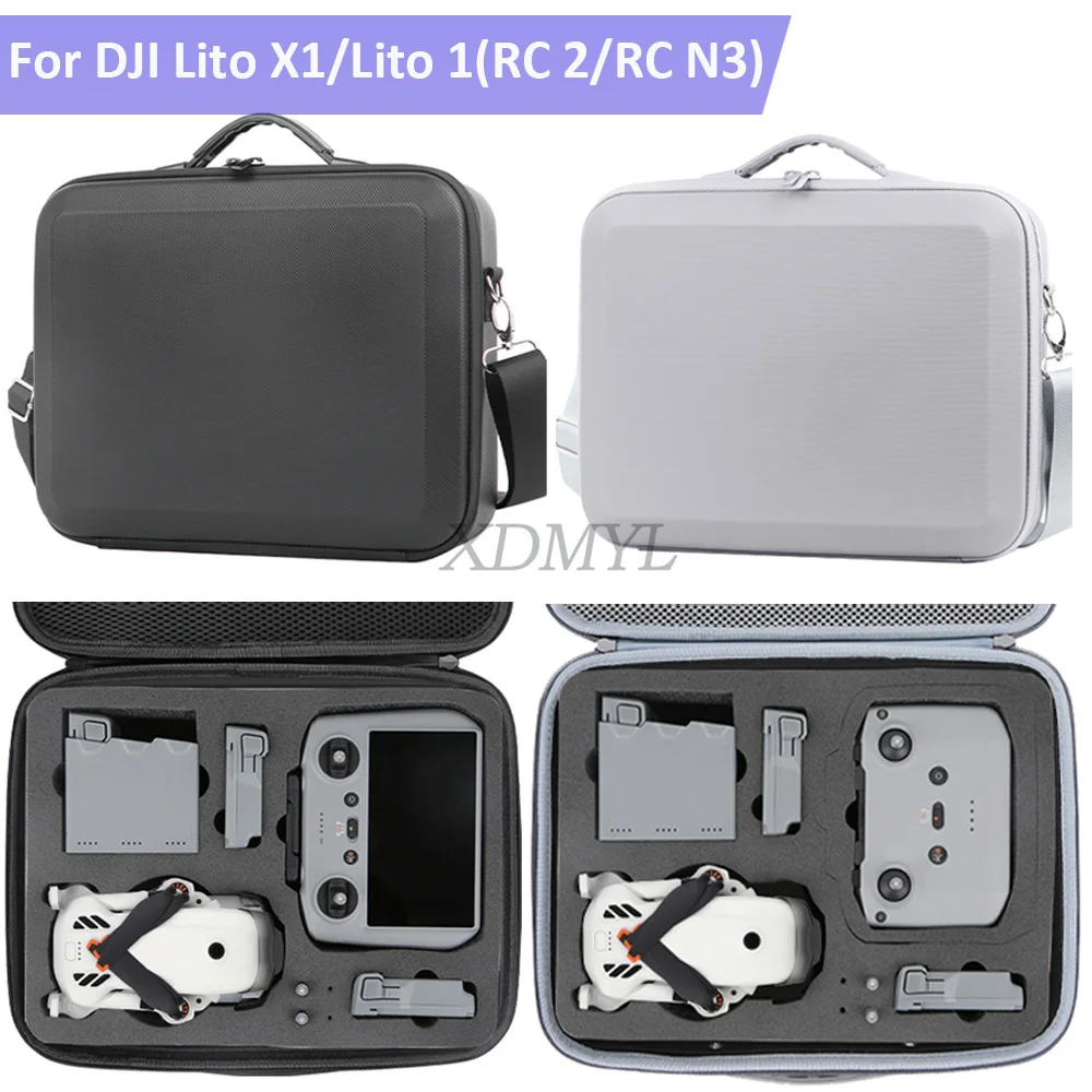 DJI Lito X1 용 PU 가죽 숄더백 DJI Lito 1 용 방수 보호 운반 ..