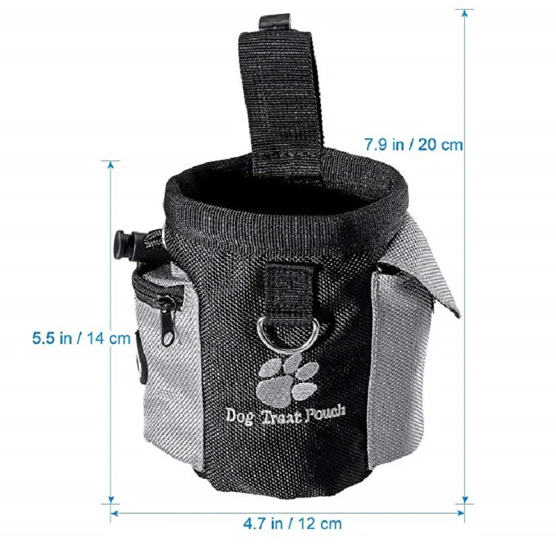 Dog Treat Bag Portable Dog Treat Bag Outdoor Dog Treat Pouch Training Feeding Bag Large Capacity Pet Trainer Waist Supplies
