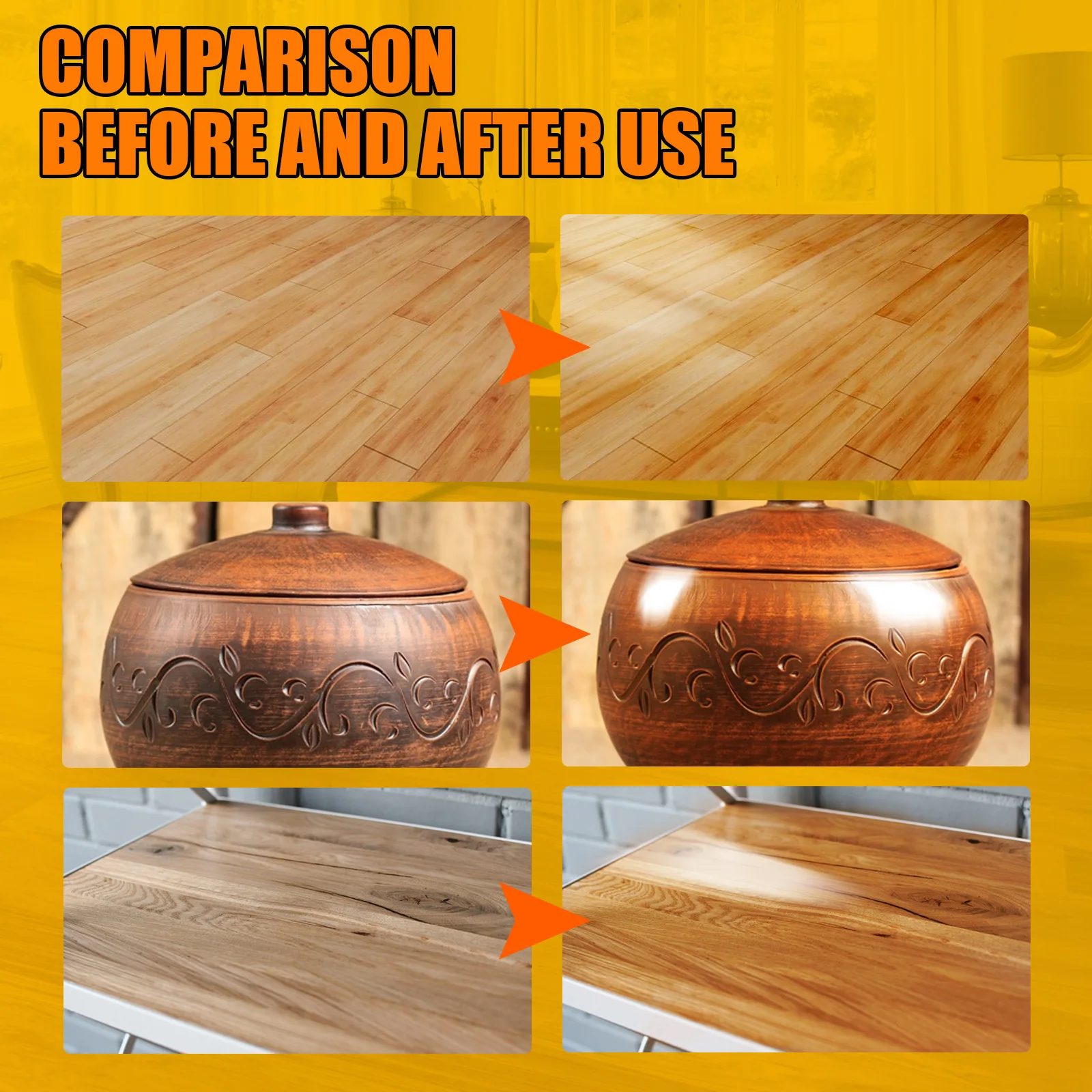 Wood Care Wax Solid Wood Furniture Polishing Seasoning Natural Beeswax Polisher Waterproof Furniture Care Maintenance Beeswax 6