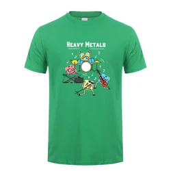 Heavy Metals Rock Chemistry Graphic Cotton T - Shirt for Men - Short Sleeve Summer Tee (Irish Green)