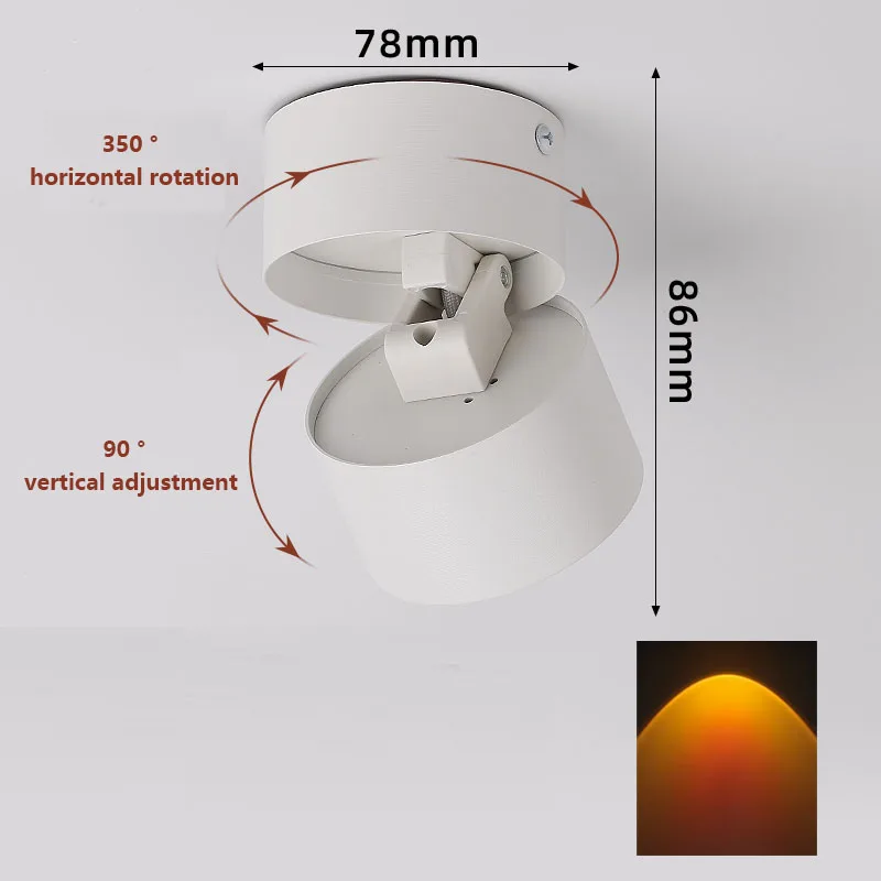 سقف LED بقعة النيون للتدوير غروب الشمس مصباح الحدي...