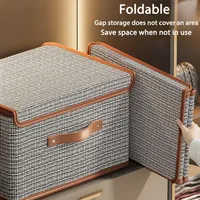 Large Capacity Clothes and Quilt Storage Box Foldable Clothes Organizer with Lid T-Shirt Pants Storage Closet Organizer Home Dra 1