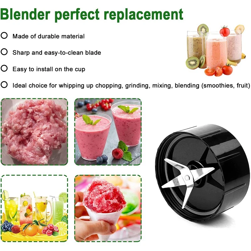 Cross Blade Replacement Part Compatible for Magic-Bullet (250W, MB1001 Series) Blade Stainless Steel Cross Spare